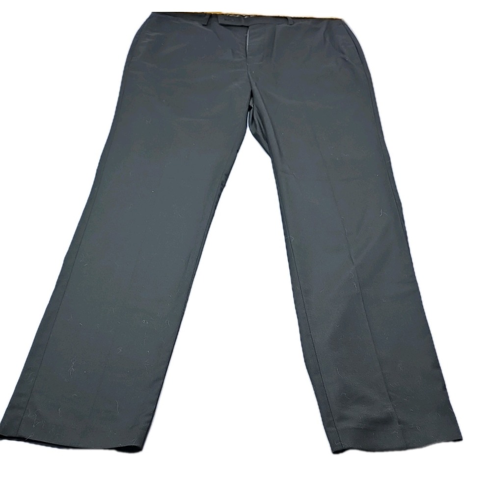 Calvin Klein Slim Fit Black Men's Dress Pants Flat Front Regular Size 32W x 34L
